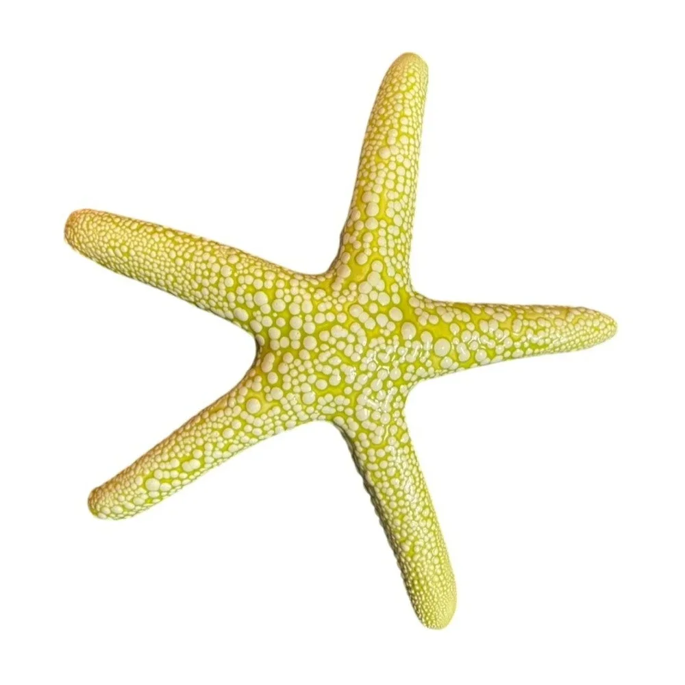 Yellow Starfish‎ Wall Decor Textured Resin Sea Star Coastal Nautical Hanging Art